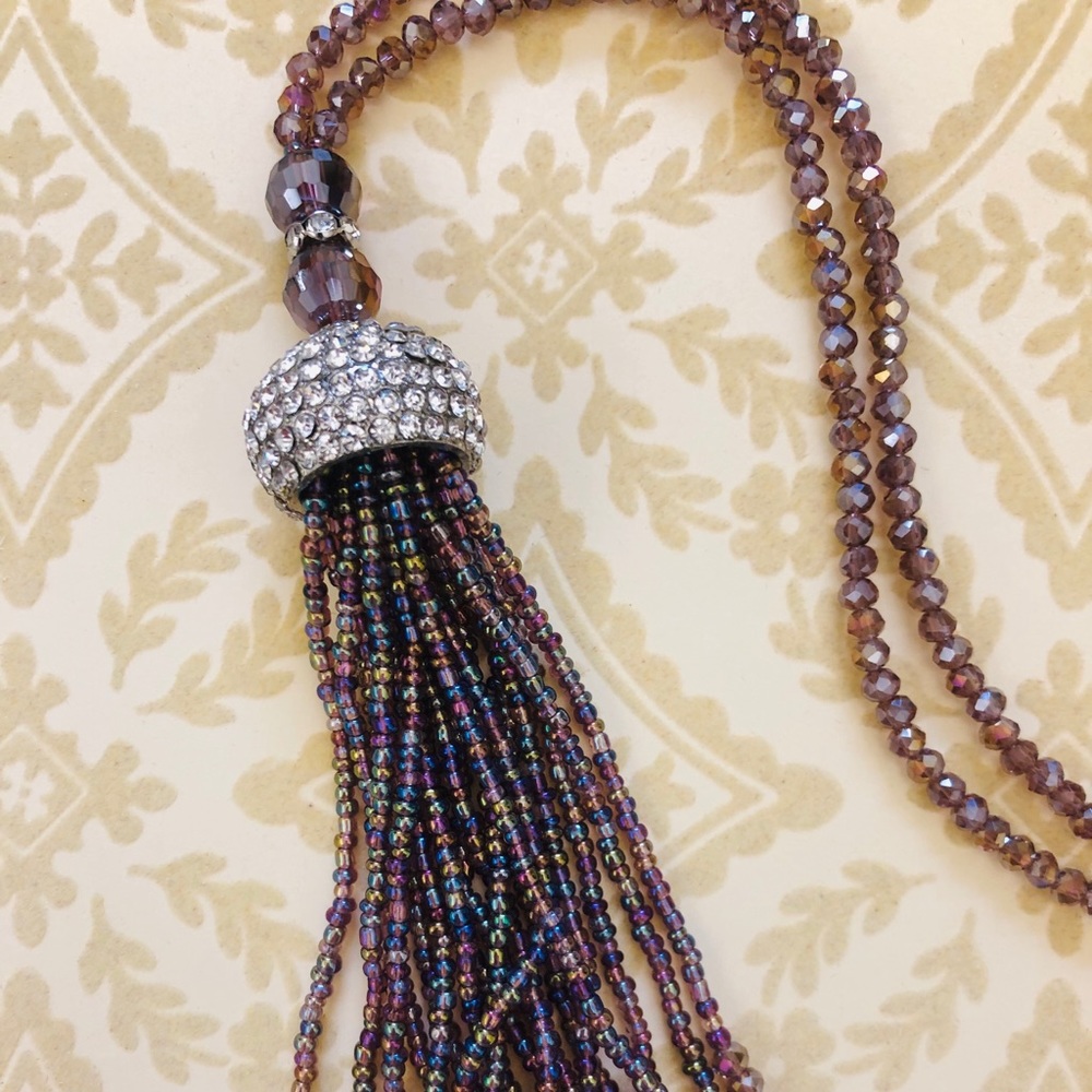Crystal Tassel Necklace
